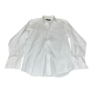 Vintage USA Made Neiman Marcus Collection Mens White French Dress Shirt 15.5 33